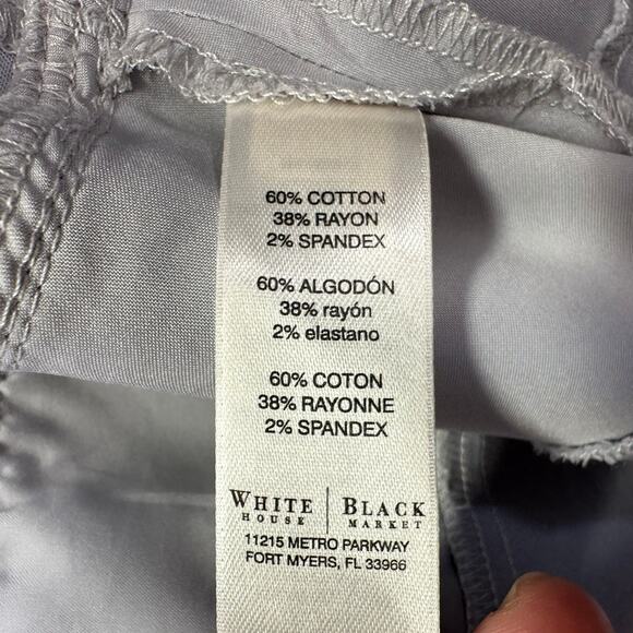 WHBM Light Gray Full Zip Blazer Jacket Womens Size 14 Business Casual Feminine - Picture 13 of 16